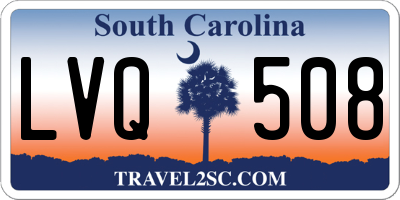 SC license plate LVQ508