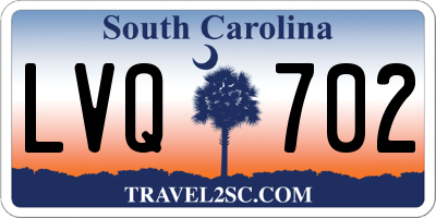 SC license plate LVQ702