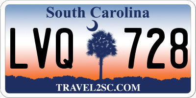 SC license plate LVQ728