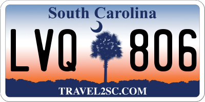SC license plate LVQ806
