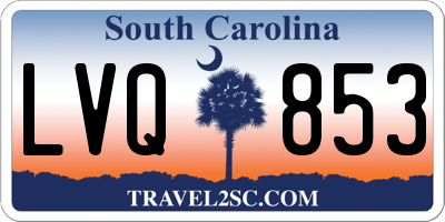 SC license plate LVQ853