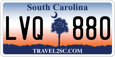 SC license plate LVQ880