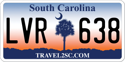 SC license plate LVR638