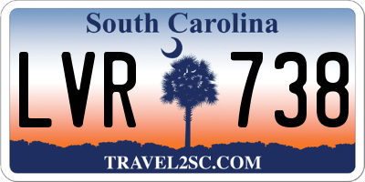 SC license plate LVR738