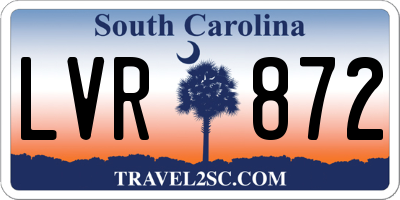 SC license plate LVR872
