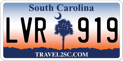 SC license plate LVR919