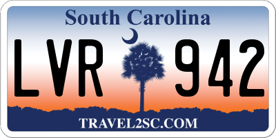 SC license plate LVR942
