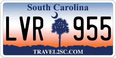 SC license plate LVR955