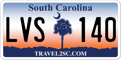 SC license plate LVS140