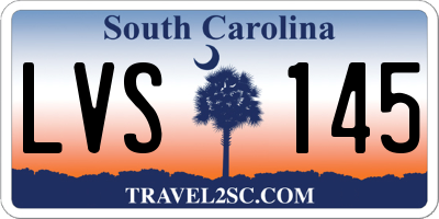 SC license plate LVS145