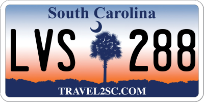SC license plate LVS288