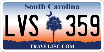 SC license plate LVS359