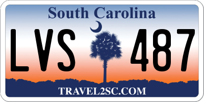 SC license plate LVS487