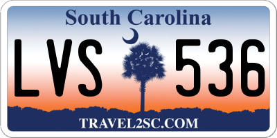 SC license plate LVS536