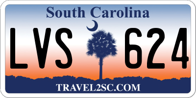 SC license plate LVS624