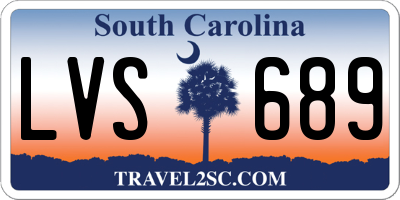 SC license plate LVS689