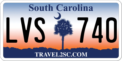 SC license plate LVS740