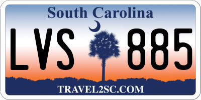 SC license plate LVS885