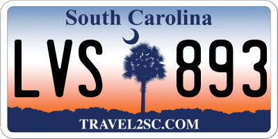 SC license plate LVS893