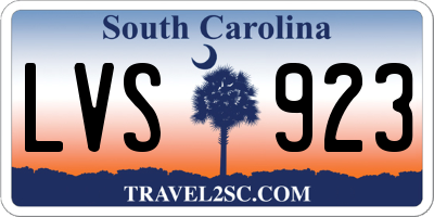 SC license plate LVS923