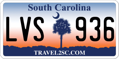 SC license plate LVS936