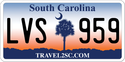 SC license plate LVS959