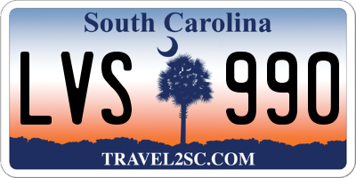 SC license plate LVS990