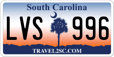 SC license plate LVS996
