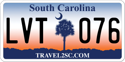 SC license plate LVT076