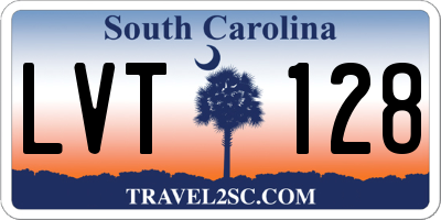 SC license plate LVT128