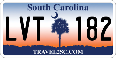 SC license plate LVT182