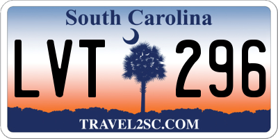 SC license plate LVT296