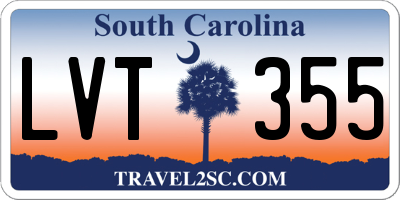 SC license plate LVT355