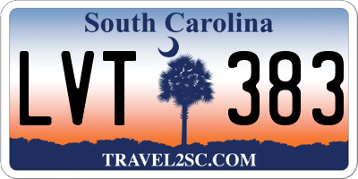 SC license plate LVT383