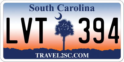 SC license plate LVT394