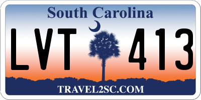SC license plate LVT413