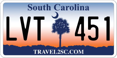 SC license plate LVT451