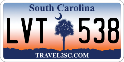 SC license plate LVT538
