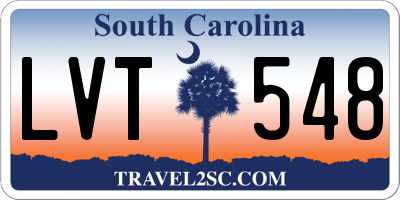 SC license plate LVT548