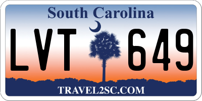 SC license plate LVT649