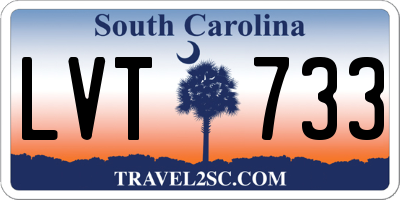 SC license plate LVT733