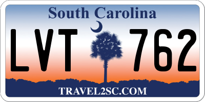 SC license plate LVT762