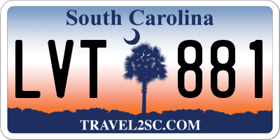 SC license plate LVT881