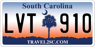 SC license plate LVT910