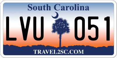 SC license plate LVU051