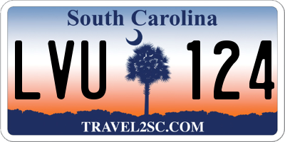 SC license plate LVU124