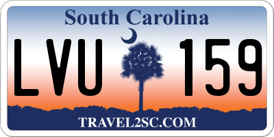SC license plate LVU159