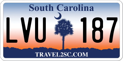 SC license plate LVU187