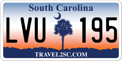 SC license plate LVU195