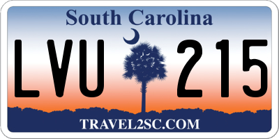 SC license plate LVU215